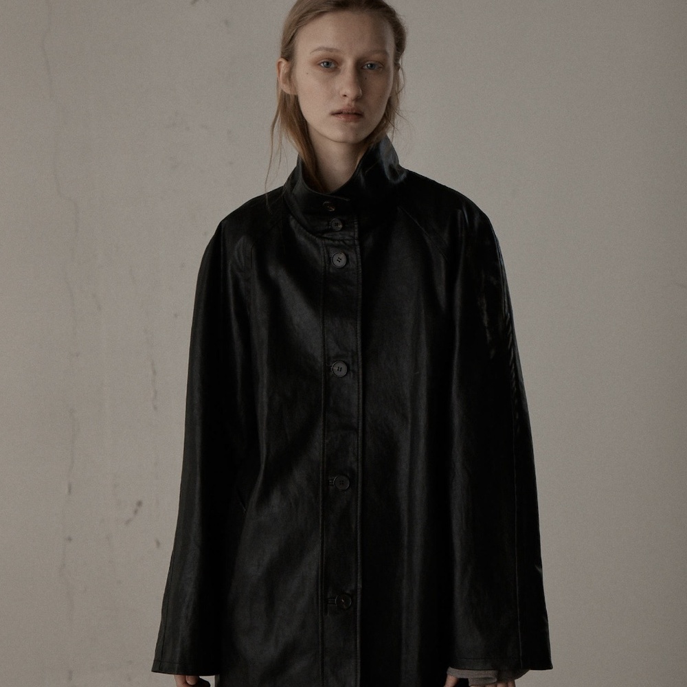 VERSO KR vegan leather blouson coat - Picture 4 of 8